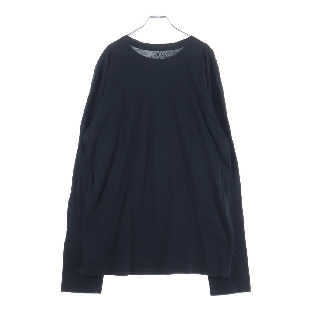 CHROME HEARTS(クロムハーツ) CHプラス レザーパッチ クルーネック長袖Tシャツカットソー ブラック