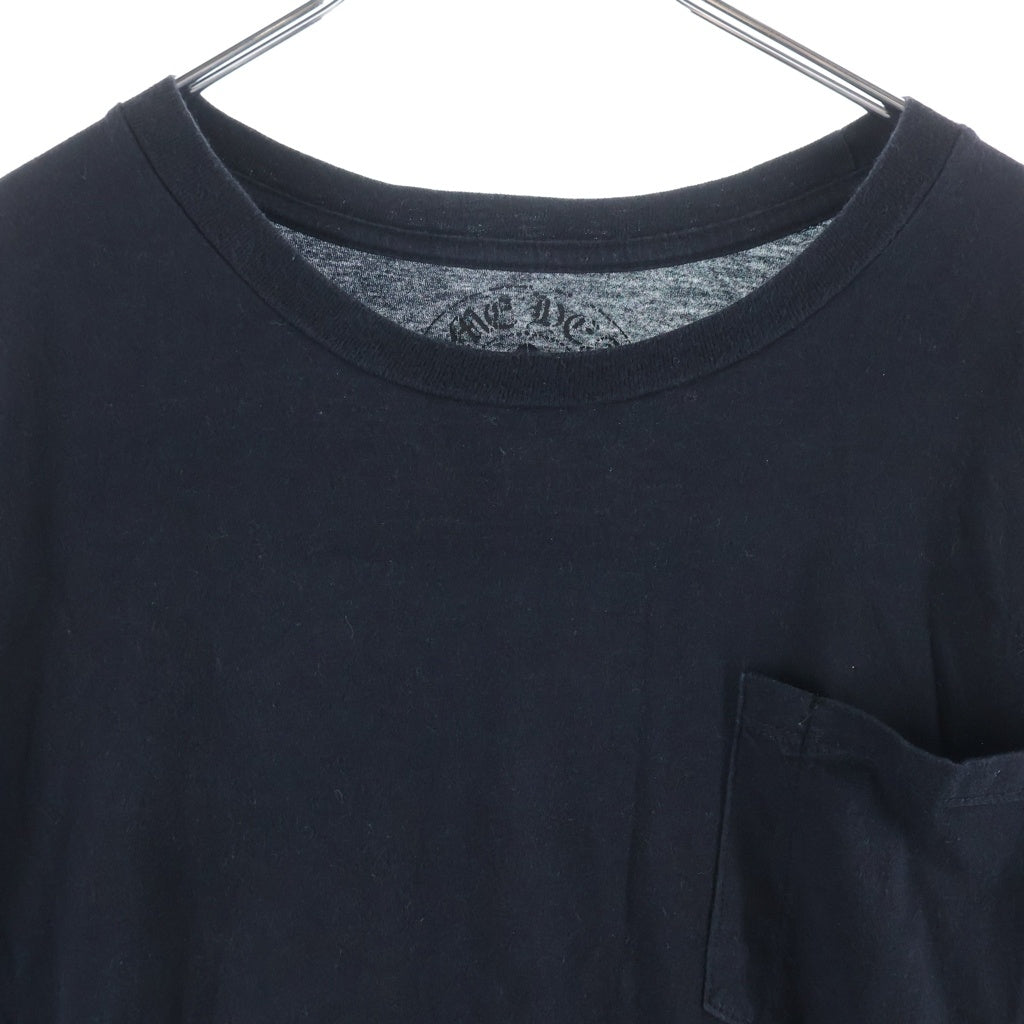CHROME HEARTS(クロムハーツ) CHプラス レザーパッチ クルーネック長袖Tシャツカットソー ブラック