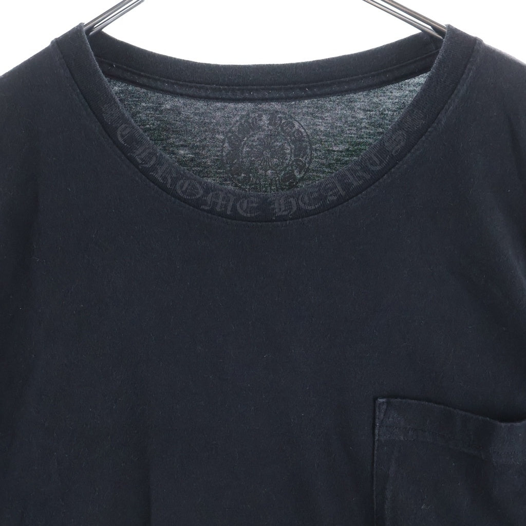 CHROME HEARTS(クロムハーツ) Neck Logo ネックロゴ アームロゴプリント クルーネック長袖Tシャツカットソー ブラック