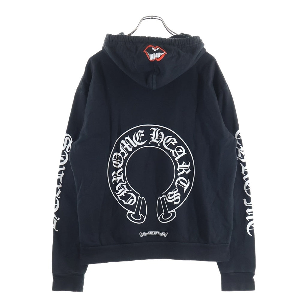 CHROME HEARTS(クロムハーツ) ×MATTY BOY Chomper Horseshoe Hoodie マッティボーイ チョンパー ホースシュー プルオーバースウェットパーカー ブラック