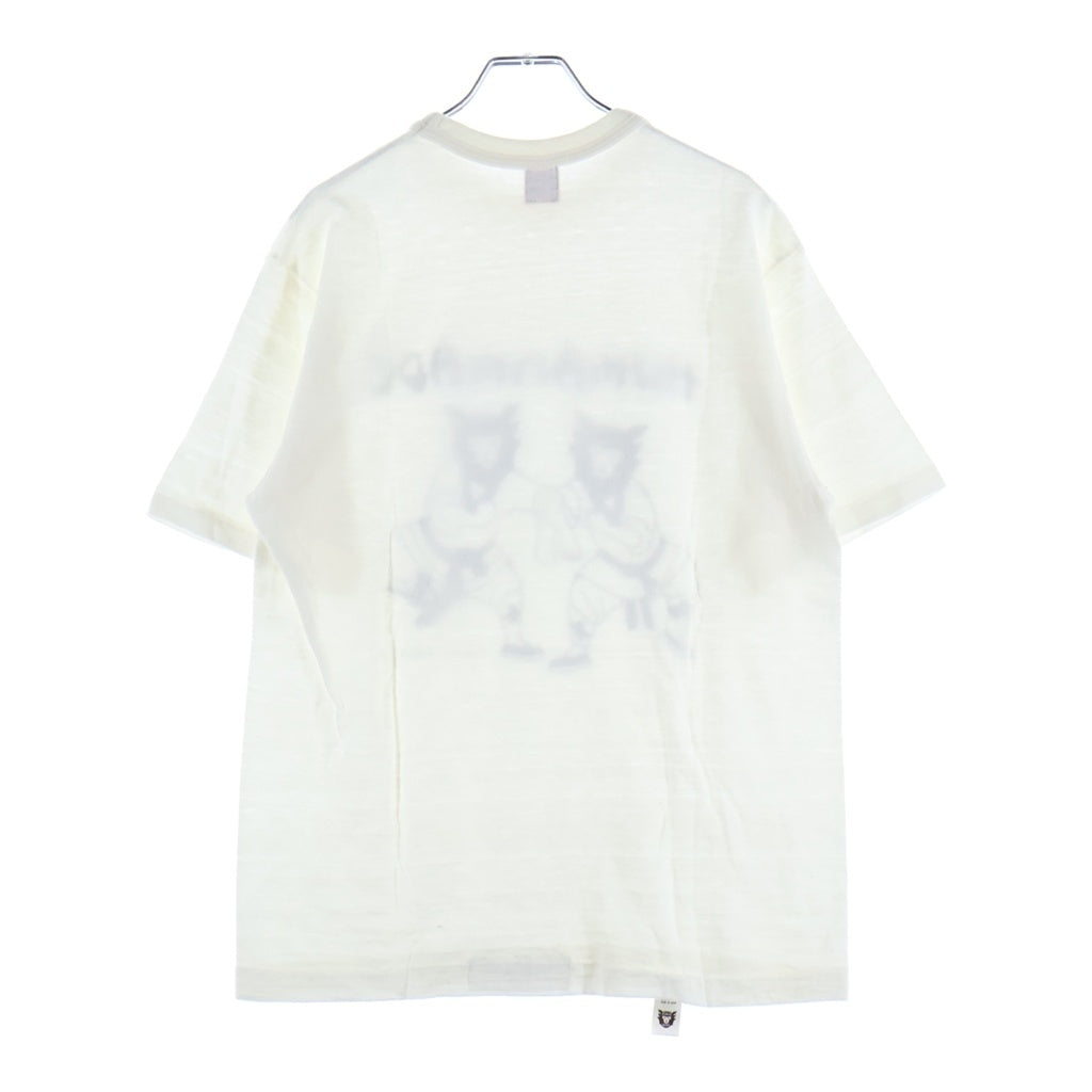 HUMAN MADE(ヒューマンメイド) KungFu T-Shirt フロントプリント クルーネック半袖Tシャツカットソー ホワイト HM11TE013