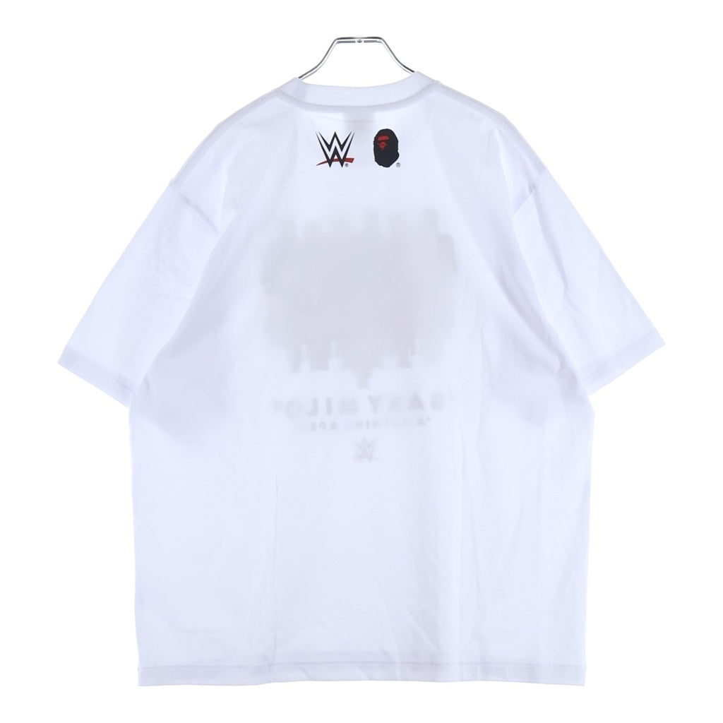 A BATHING APE(アベイシングエイプ) ×WWE WRESTLERS BABY MILO RELAXED FIT TEE フロントプリント クルーネック半袖Tシャツカットソー 2L73-110-920