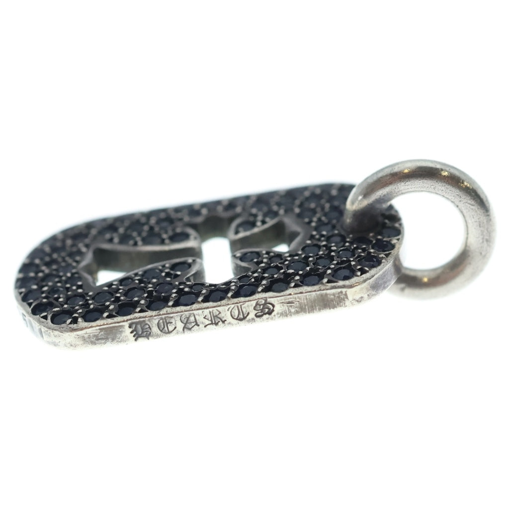 CHROME HEARTS(クロムハーツ) D TAG SML CO CRS P S カットアウトクロスドッグタグ アフターPAVEサファイア スモール ペンダントトップ シルバー