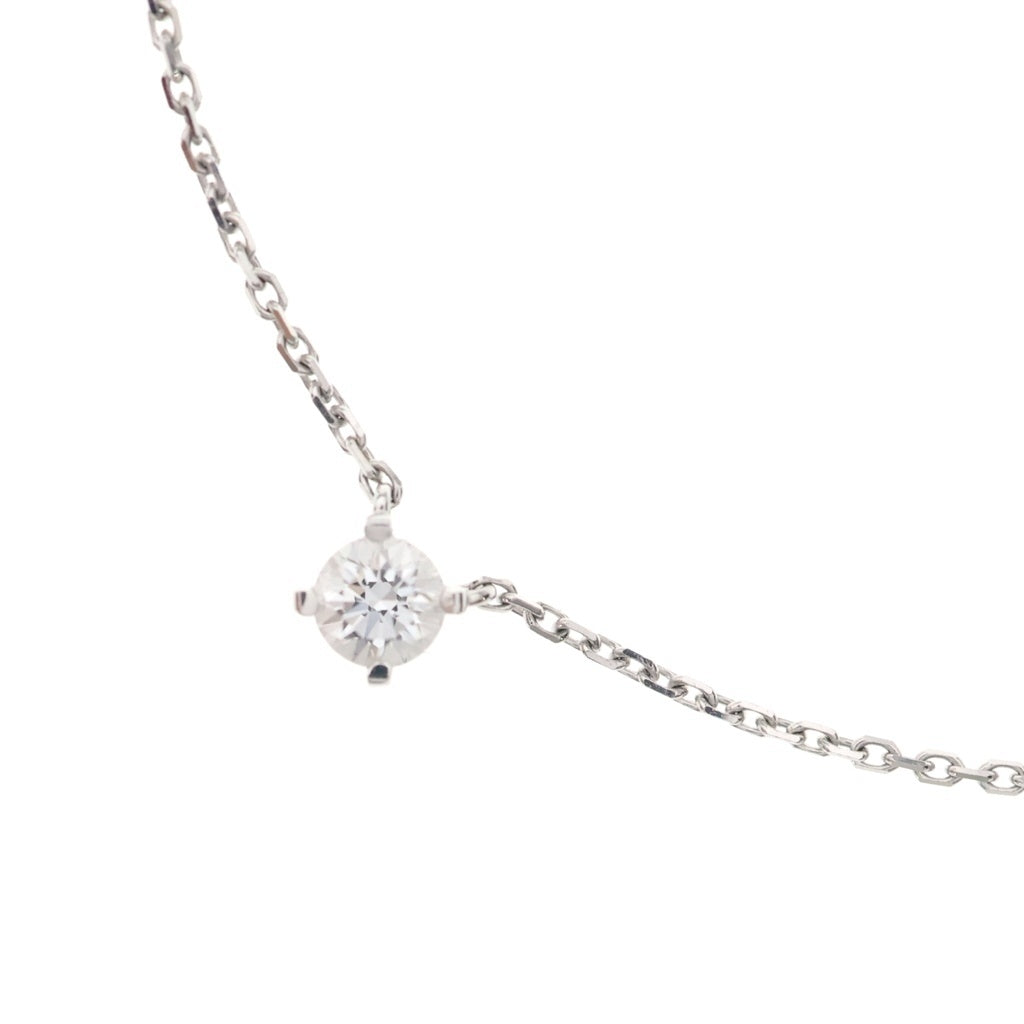 Cartier(カルティエ) K18WG 1895 ソリテール 1Pダイヤネックレス シルバー - レディース