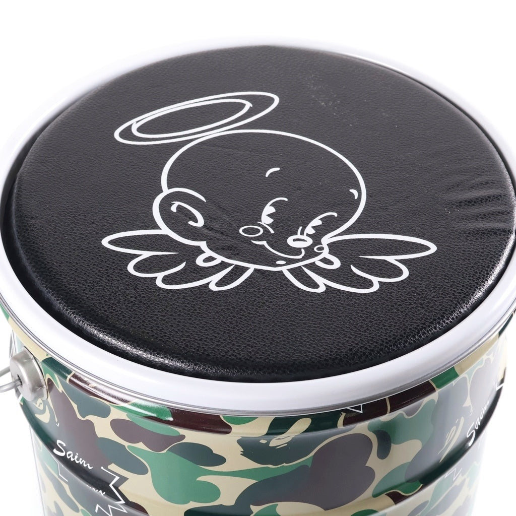 A BATHING APE(アベイシングエイプ) 26SS ×SAINT MICHAEL CAN STOOL CAMO セントマイケル カモ柄 缶スツール マルチカラー SM-MK8-0000-C61