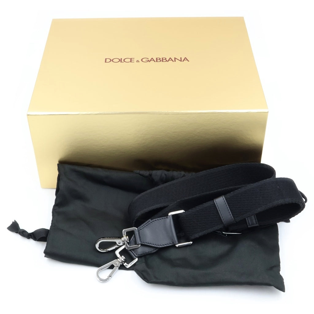 DOLCE & GABBANA(ドルチェアンドガッバーナ) ラバーロゴ ナイロン 2WAY ハンドバッグ ショルダーバッグ ブラック BM2123 AG182 レディース