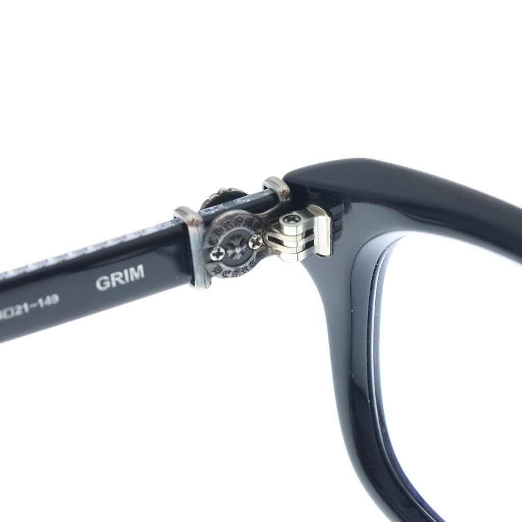 CHROME HEARTS(クロムハーツ) GRIM フローラルクロステンプル ウェリントンサングラス 眼鏡 ブラック/シルバー