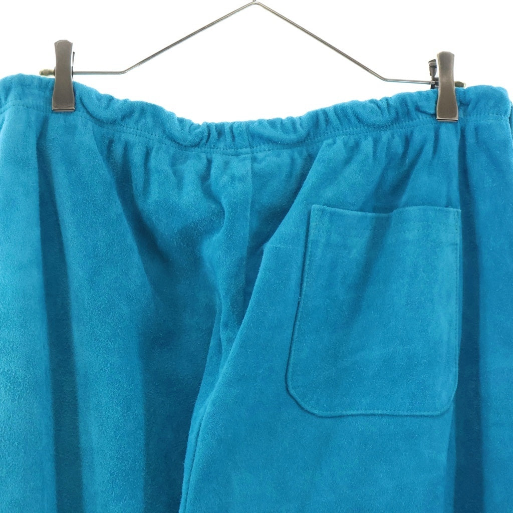 NO BRAND(ノーブランド) A LEATHER (エーレザー) 25SS Sweat Pants レザージョガーパンツ ブルー ARP2508