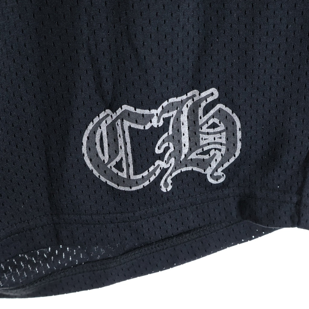 CHROME HEARTS(クロムハーツ) MESH WARM UP JERSEY CHプリントメッシュハーフパンツ ブラック