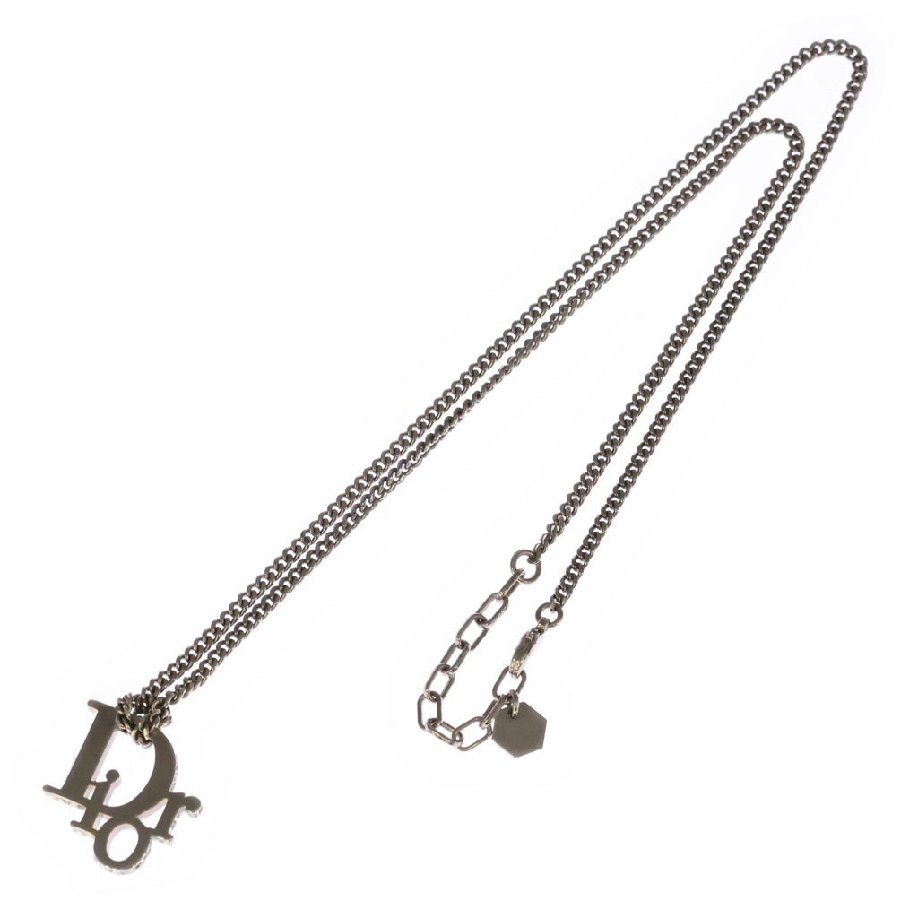 DIOR(ディオール) オブリーク ラインストーン ペンダントチェーンネックレス レディース