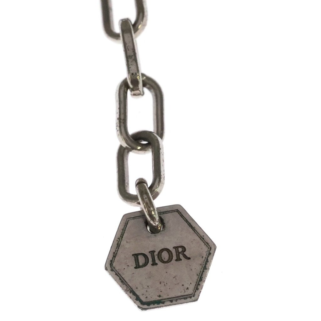 DIOR(ディオール) オブリーク ラインストーン ペンダントチェーンネックレス レディース