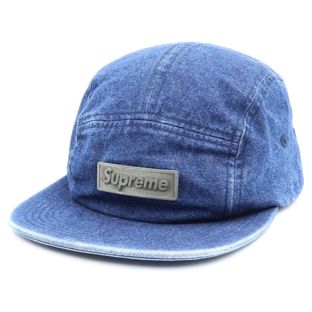 SUPREME(シュプリーム) 18SS Metal Plate Camp Cap メタルプレート ボックスロゴ デニムキャンプキャップ インディゴ