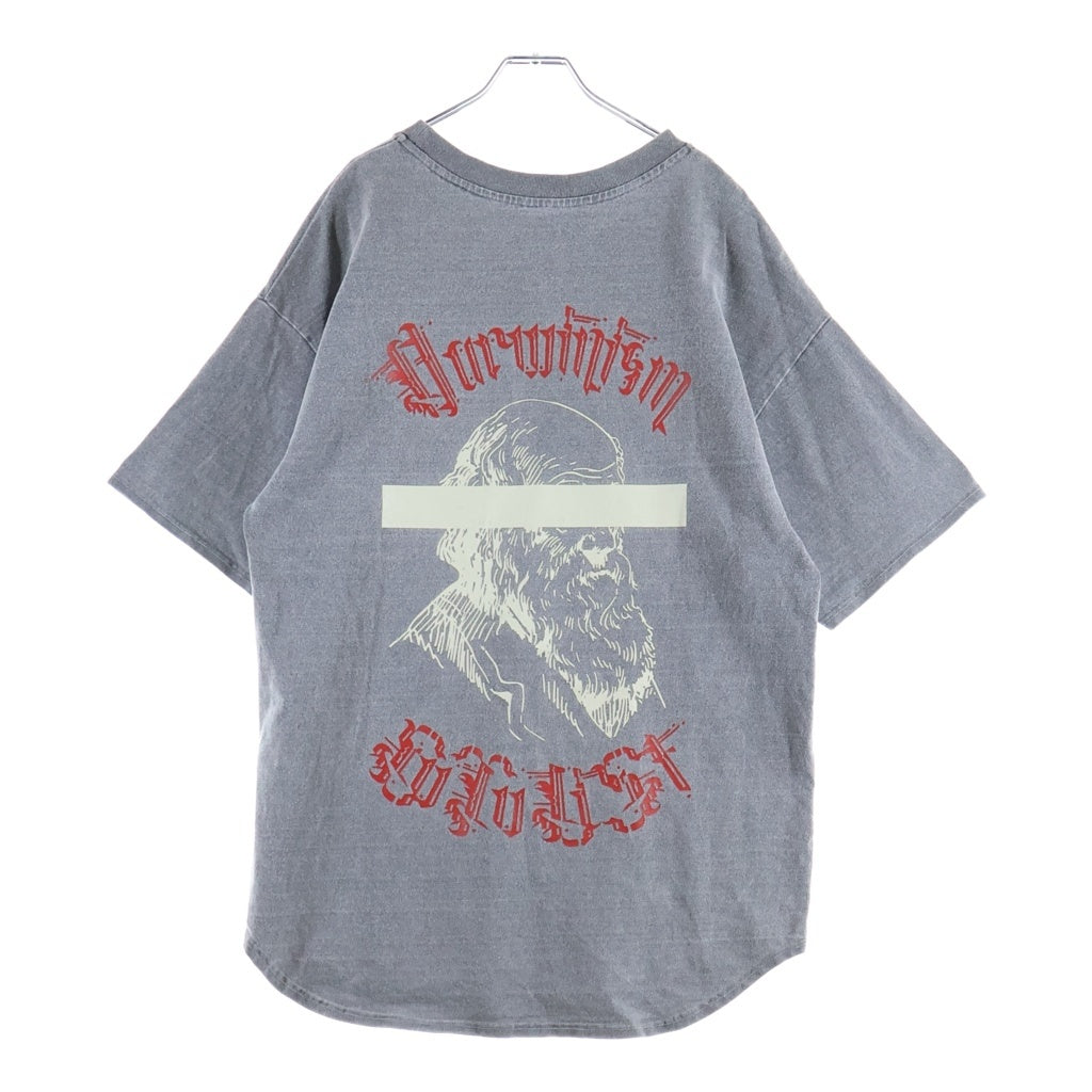 cvtvlist(カタリスト) ヘビーウェイト 両面プリント クルーネック半袖Tシャツカットソー グレー 2101090307