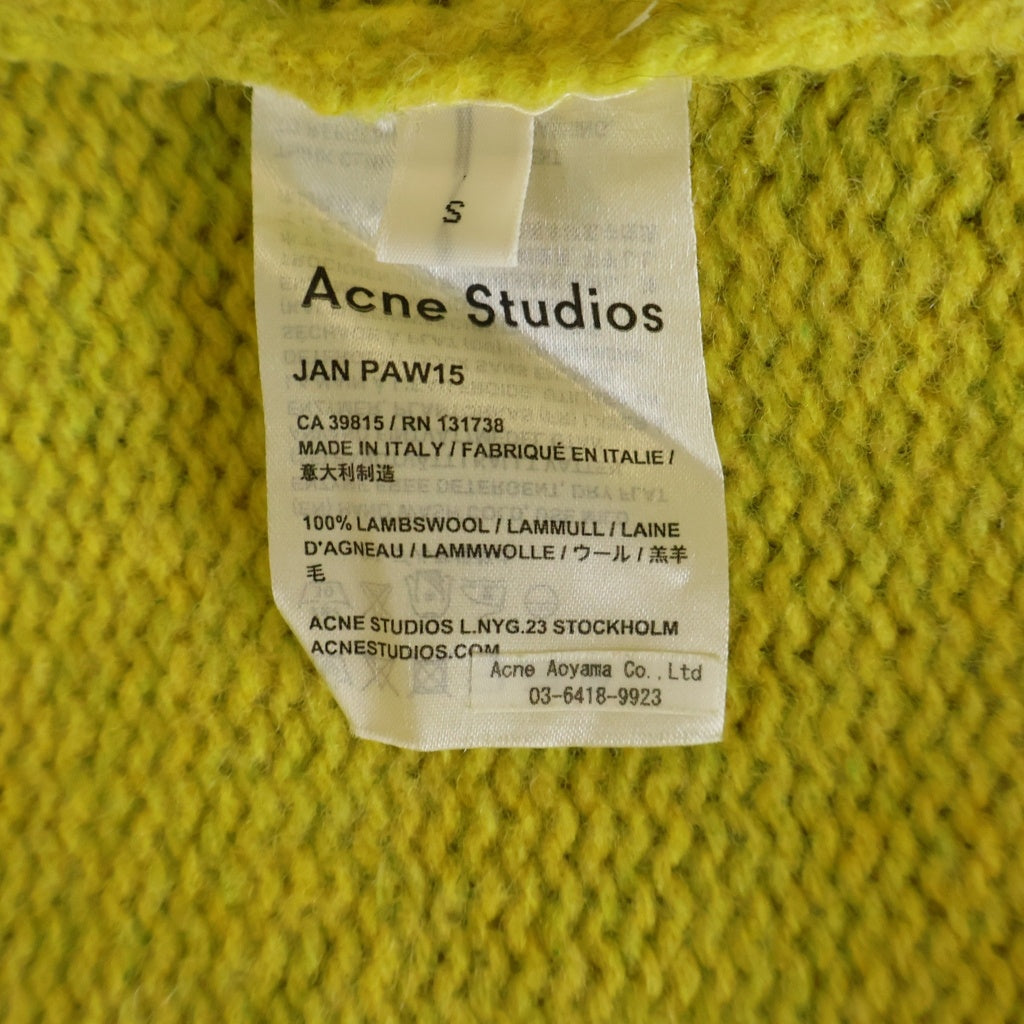 Acne Studios(アクネ ストゥディオズ) 長袖ウールニットトレーナー イエロー JAN PAW15