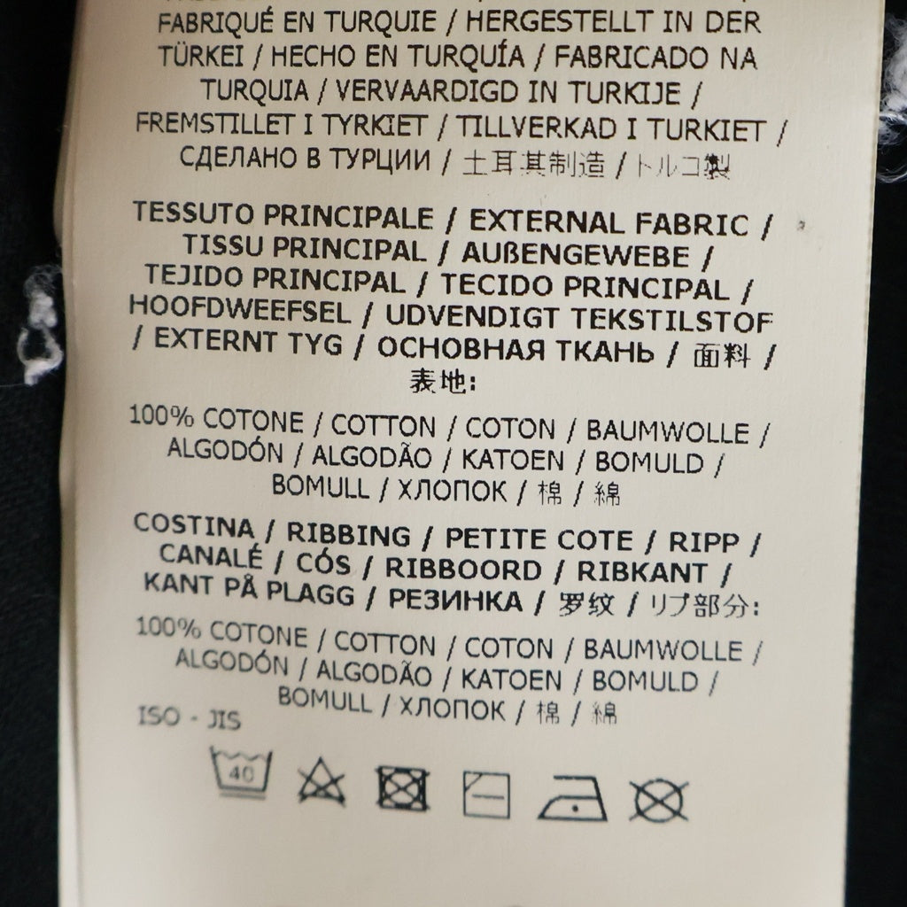 STONE ISLAND(ストーンアイランド) HEAVY COTTON JERSEY 袖ロゴパッチ付き クルーネック長袖Tシャツカットソー ブラック K1S156100043S0A50