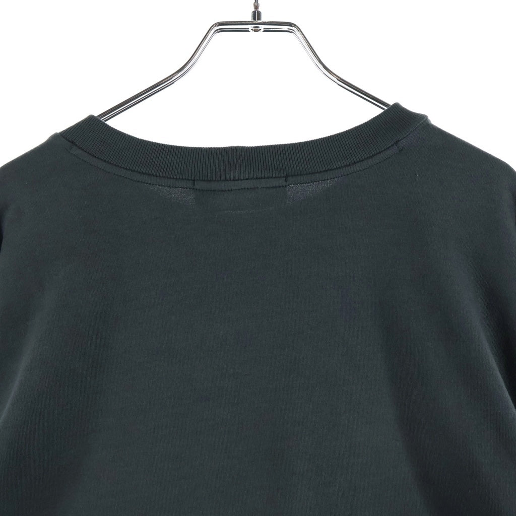 STONE ISLAND(ストーンアイランド) HEAVY COTTON JERSEY GARMENT DYED 袖ロゴパッチ付き クルーネック長袖Tシャツカットソー カーキ 811563750