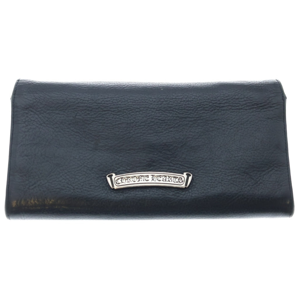 CHROME HEARTS(クロムハーツ) JUDY CROSS BALL ジュディ クロス ボール ボタン レザーウォレット 長財布 ブラック