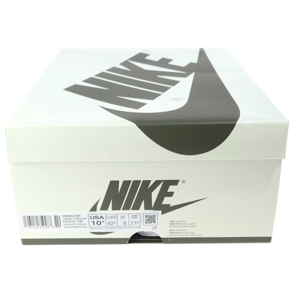 NIKE(ナイキ) ×Air Jordan 1 Low Medium Olive トラヴィススコット ウィメンズ エアジョーダン1 OG ミディアムオリーブ ローカットスニーカー カーキ US10.5/27.5.cm DZ4137-106 レディース