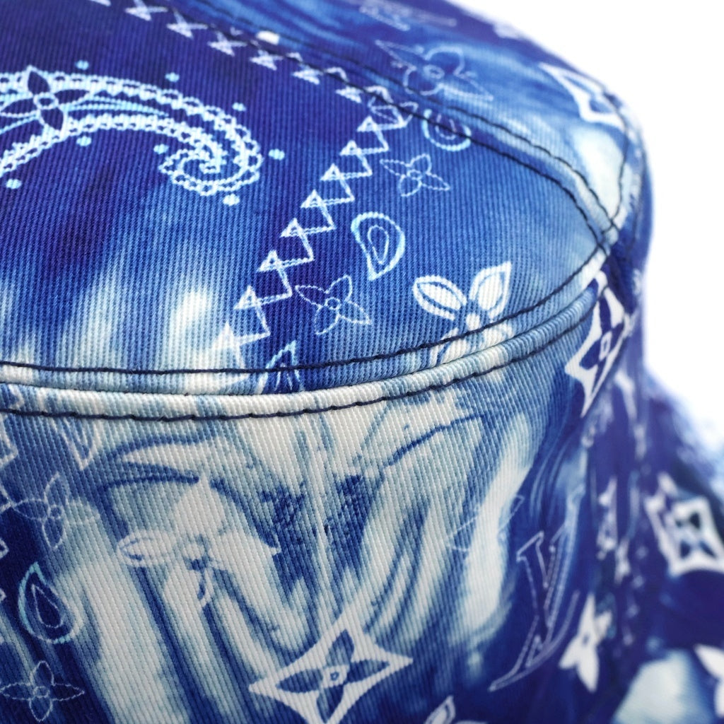 LOUIS VUITTON(ルイヴィトン) ボネ モノグラム バンダナ リバーシブルバケットハット ブルー NX1252