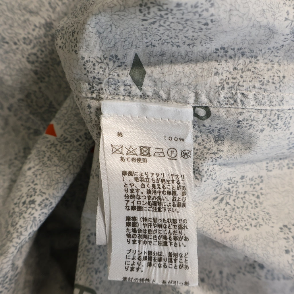 HERMES(エルメス) シェーヌダンクル 総柄 コットン長袖シャツ グレー