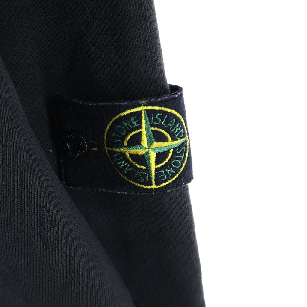 STONE ISLAND(ストーンアイランド) FELPA 袖ワッペン クルーネックスウェットトレーナー ブラック 811561241