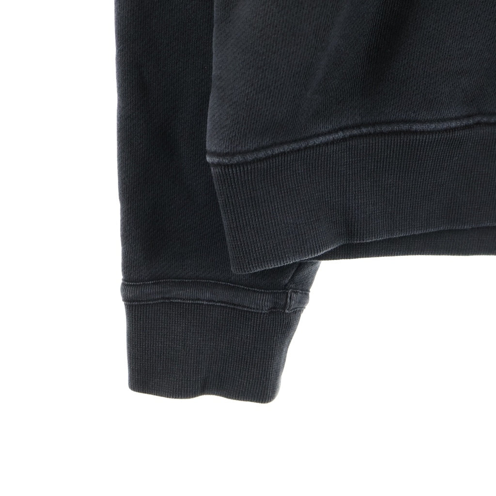 STONE ISLAND(ストーンアイランド) FELPA 袖ワッペン クルーネックスウェットトレーナー ブラック 811561241