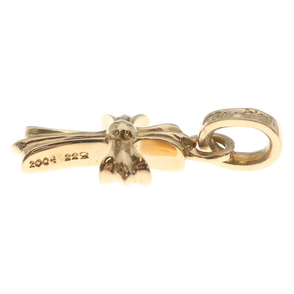 CHROME HEARTS(クロムハーツ) 22K CRS BBYFAT P/RUB ベイビーファットクロス PAVEルビー ペンダントトップ ゴールド