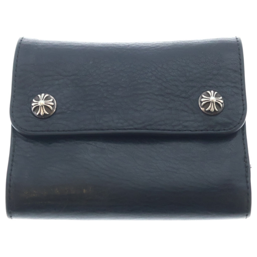 CHROME HEARTS(クロムハーツ) WAVE MINI ウェーブミニ レザーウォレット 財布 ブラック