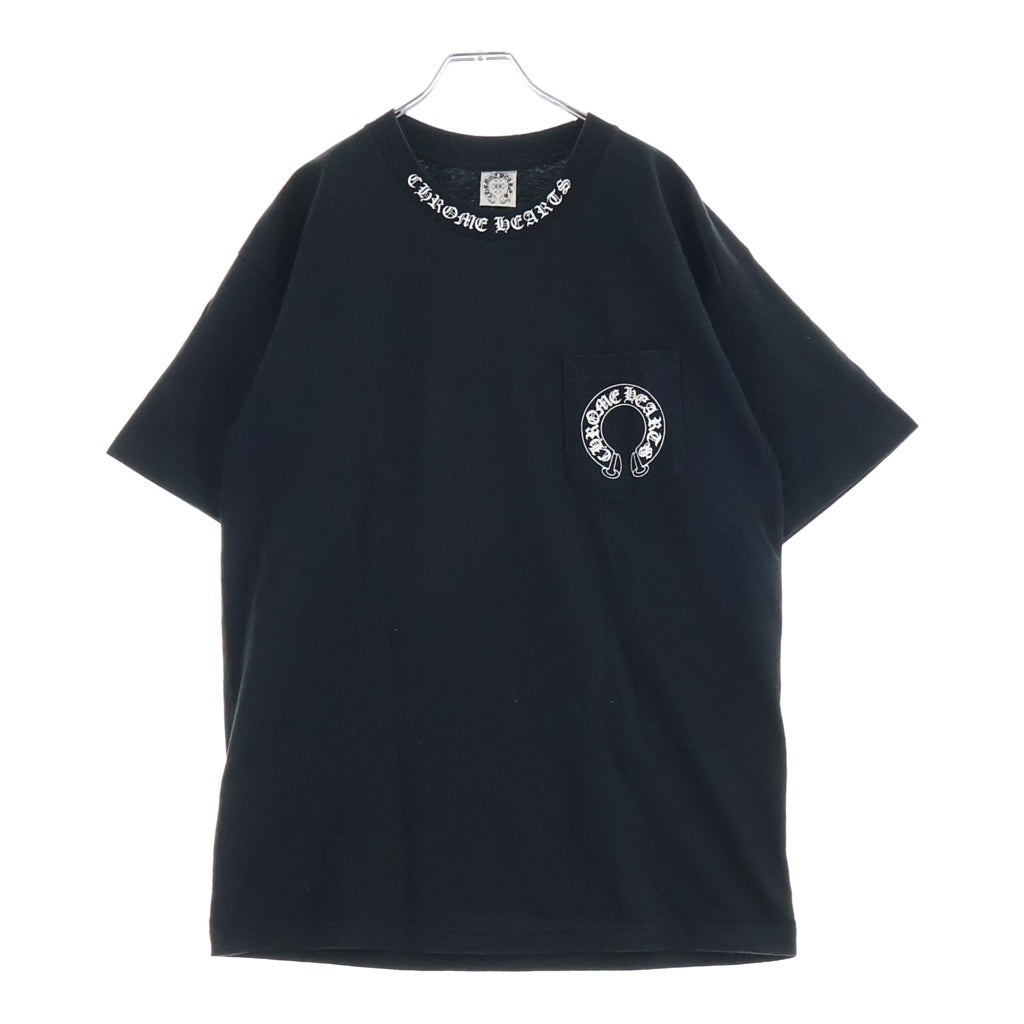CHROME HEARTS(クロムハーツ) OLD FLORAL CROSS S/S TEE バックフローラルクロスプリント クルーネック半袖Tシャツカットソー ブラック