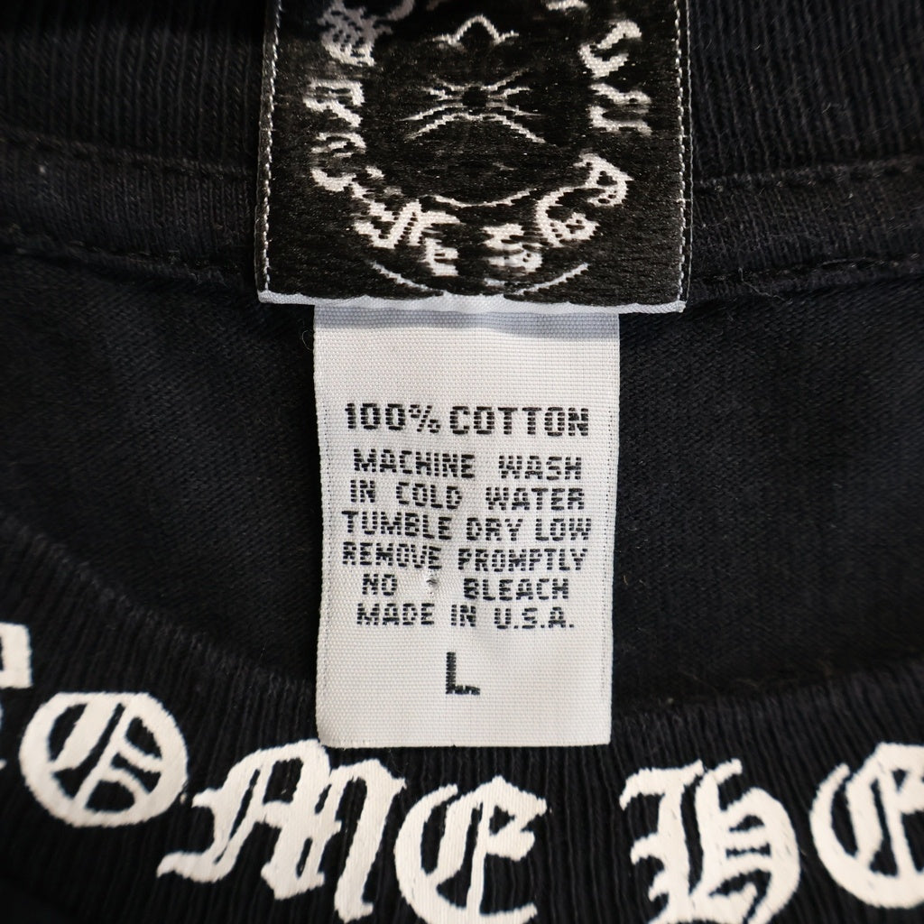 CHROME HEARTS(クロムハーツ) OLD VINE DAGGER LOGO ヴァインダガープリント クルーネック半袖Tシャツカットソー ブラック