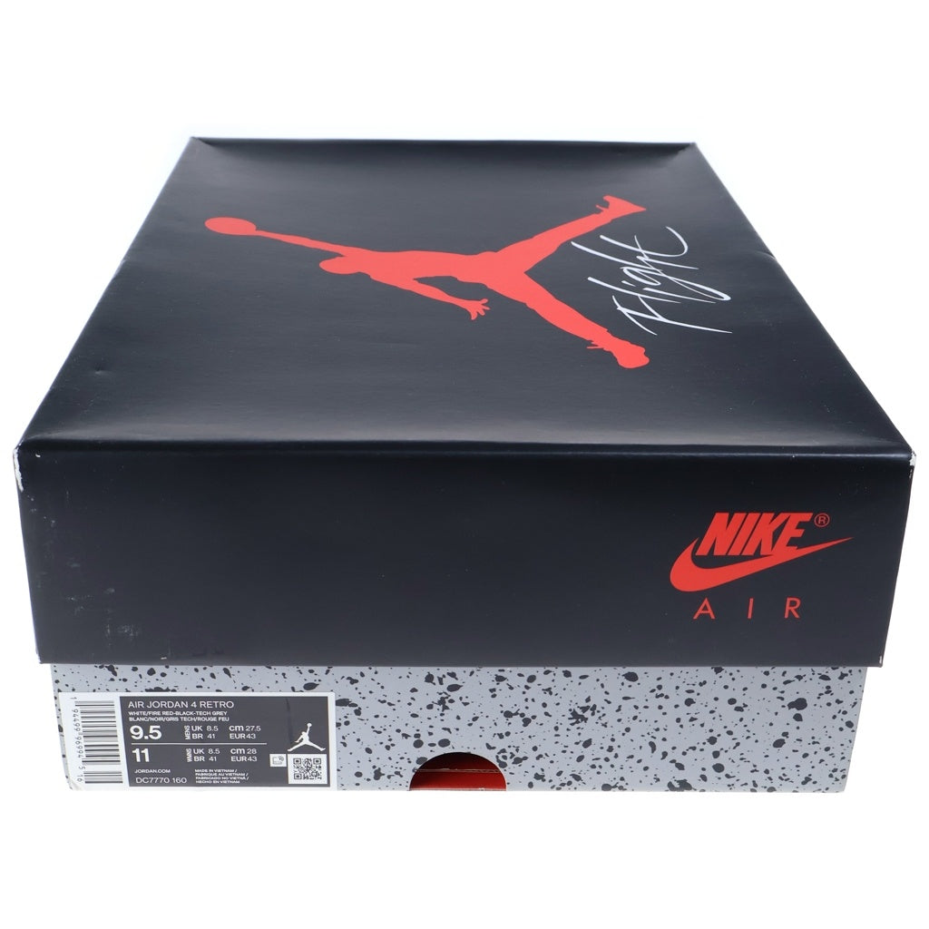 NIKE(ナイキ) Air Jordan 4 Retro Fire Red エアジョーダン4 レトロ OG ファイヤーレッド ハイカットスニーカー US9.5/27.5cm レッド DC7770-160