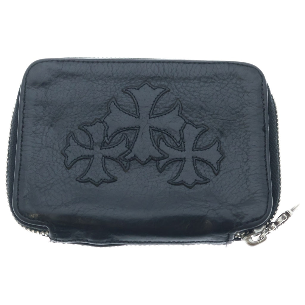 CHROME HEARTS(クロムハーツ) BABY BANK ROBBER 3セメタリー レザー ベイビーウォレット ブラック