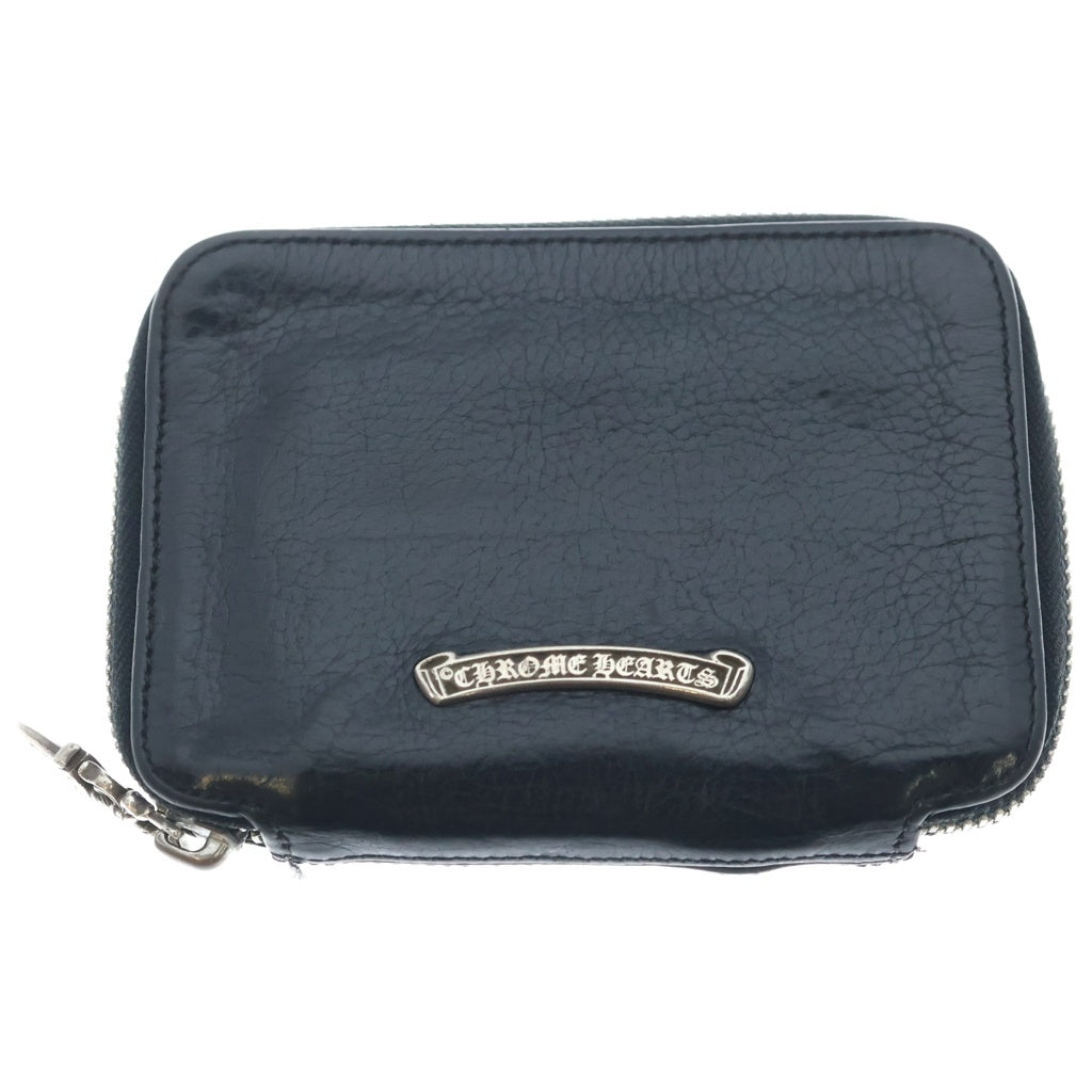 CHROME HEARTS(クロムハーツ) BABY BANK ROBBER 3セメタリー レザー ベイビーウォレット ブラック