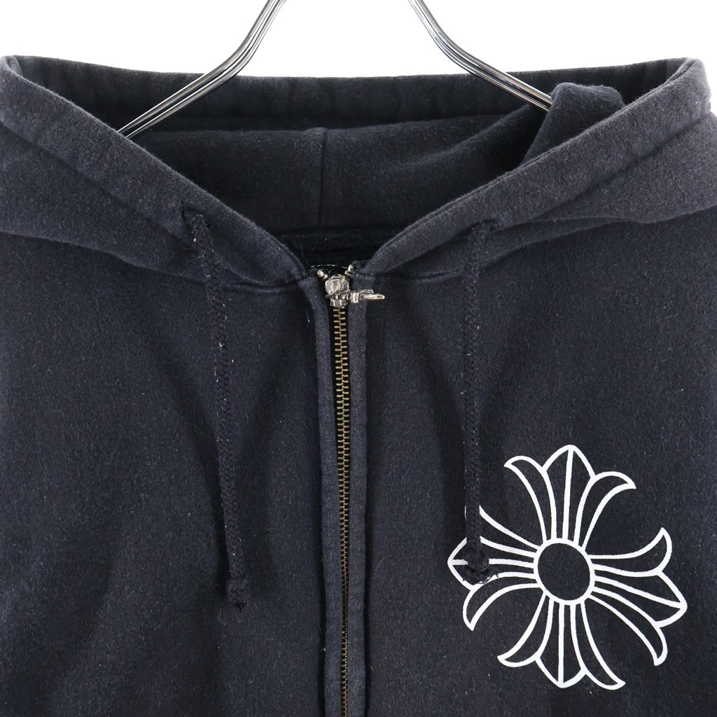 CHROME HEARTS(クロムハーツ) CH PLUS ZIP Hoodie CHプラス 裏地サーマル ダガージップ スウェットパーカー ブラック