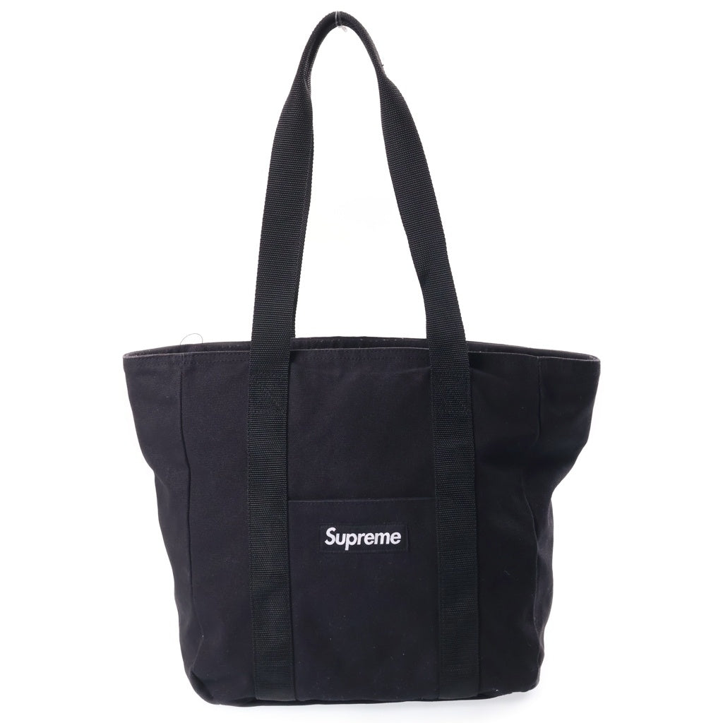 SUPREME(シュプリーム) BOX LOGO Canvas Tote ボックスロゴ キャンバスハンドトートバッグ ブラック