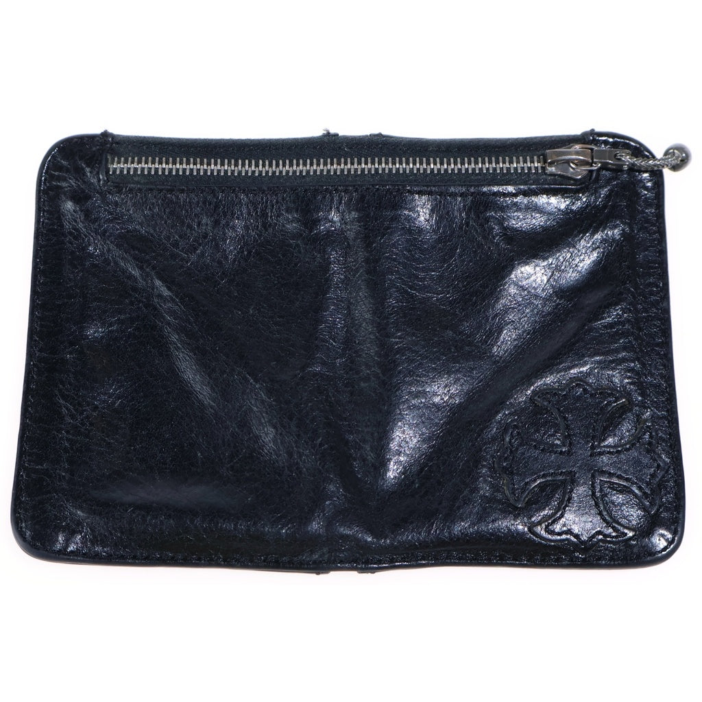CHROME HEARTS(クロムハーツ) CHプラスパッチ レザーコインケース ブラック