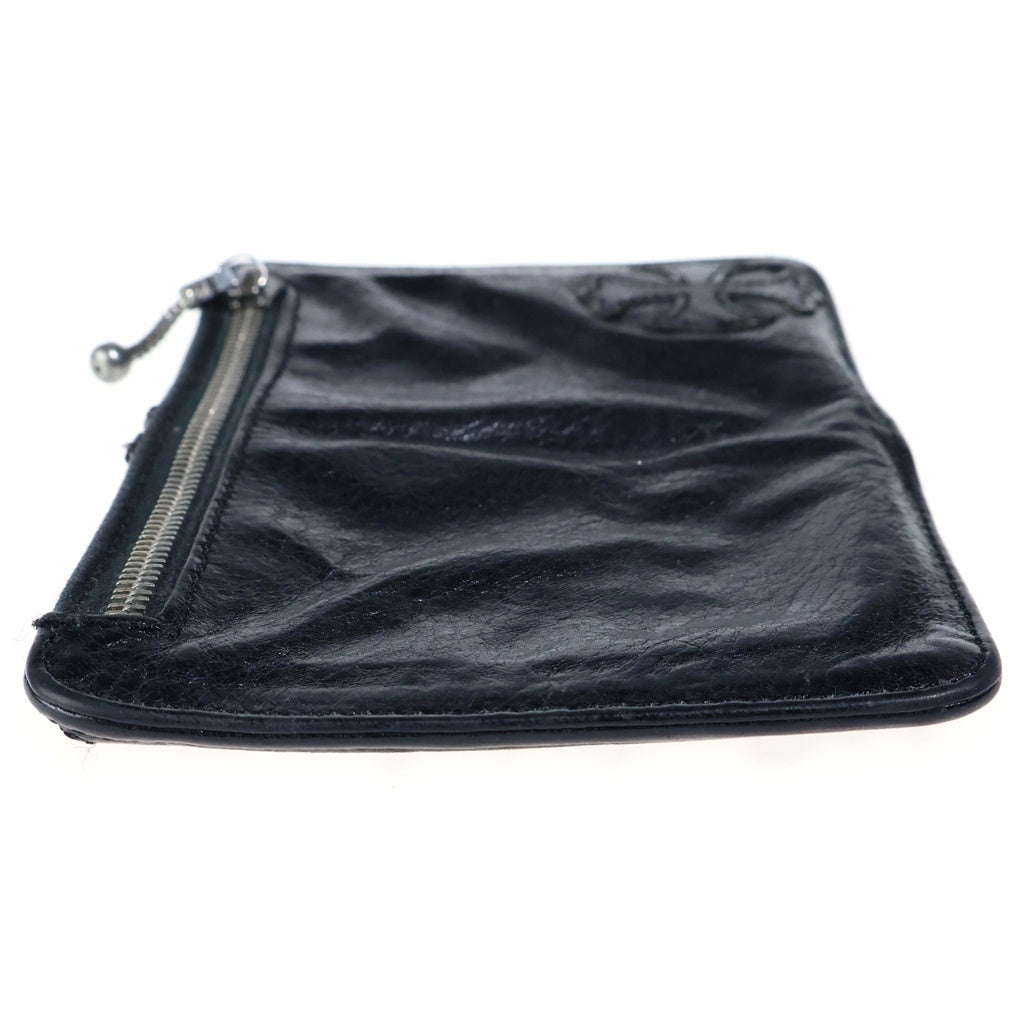 CHROME HEARTS(クロムハーツ) CHプラスパッチ レザーコインケース ブラック