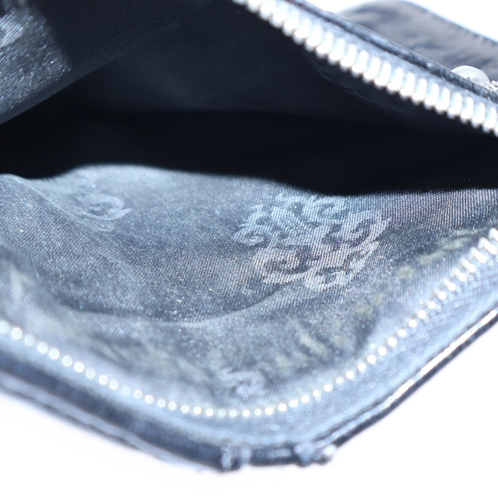 CHROME HEARTS(クロムハーツ) CHプラスパッチ レザーコインケース ブラック