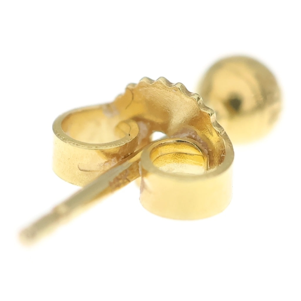 CHROME HEARTS(クロムハーツ) 22K STUD CRS BALL MINI ミニクロスボールスタッド ピアス ゴールド