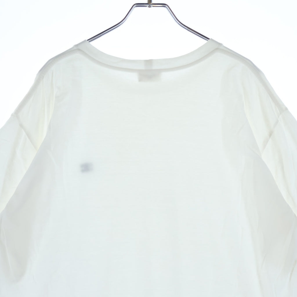 CELINE(セリーヌ) トリオンフロゴ刺繍 クルーネック半袖Tシャツカットソー ホワイト 2X04I671Q.01OB