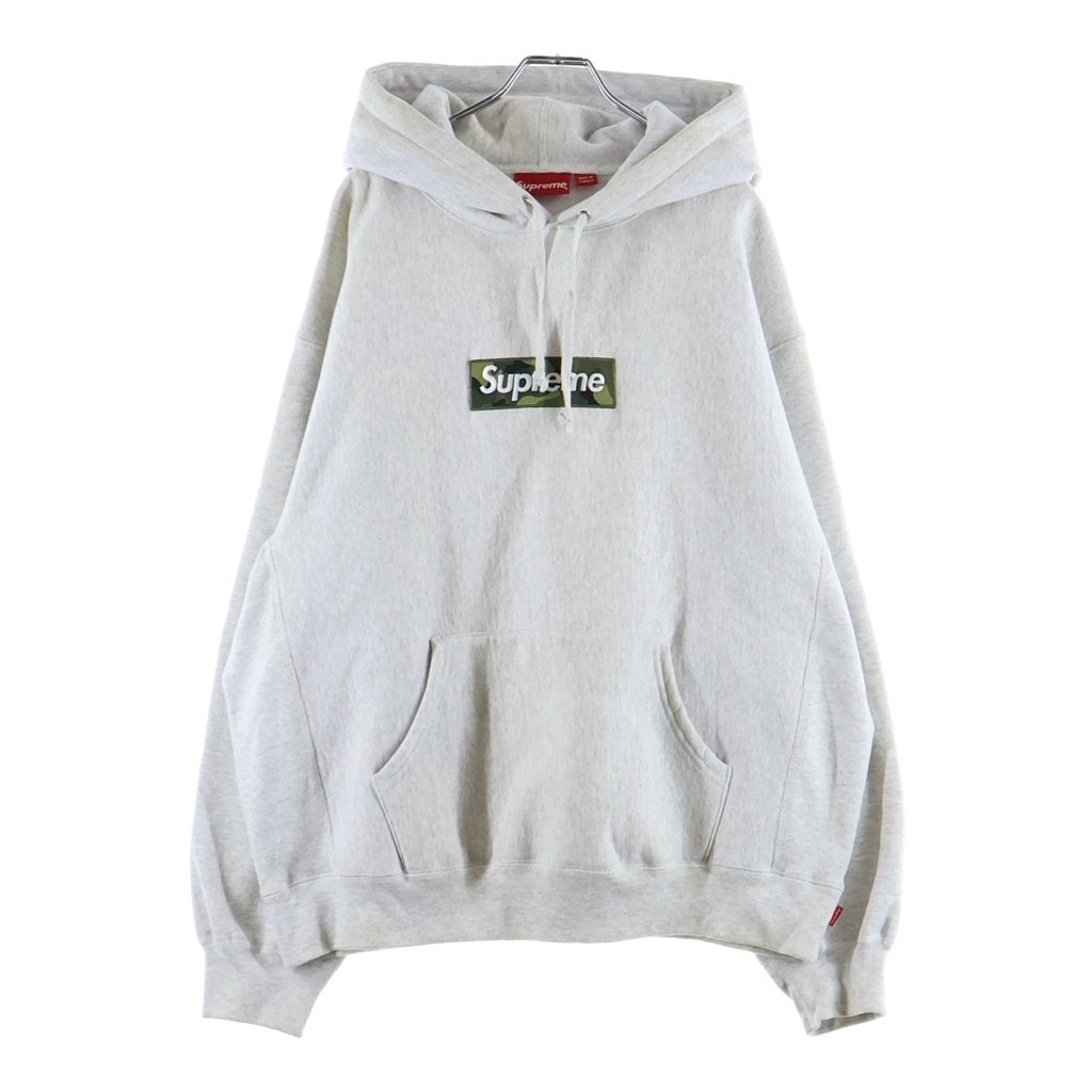 SUPREME(シュプリーム) 23AW Box Logo Hooded Sweatshirt カモ柄ボックスロゴ フーデッドプルオーバースウェットシャツ パーカー グレー
