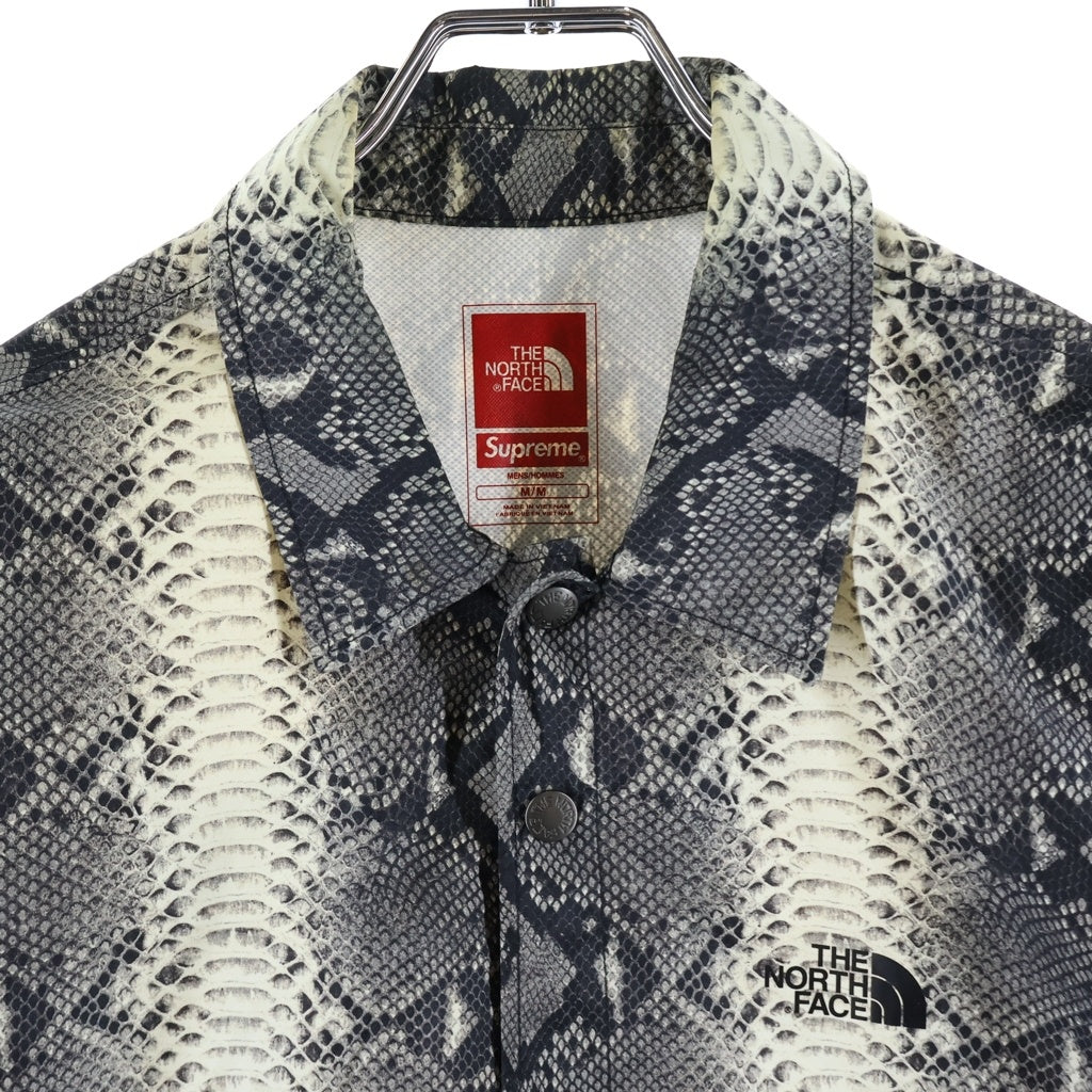 SUPREME(シュプリーム) ×THE NORTH FACE Snakeskin Taped Seam Coaches Jacket ザ ノースフェイス ナイロン スネークスキン テープド シーム 長袖コーチジャケット グレー NP11803I