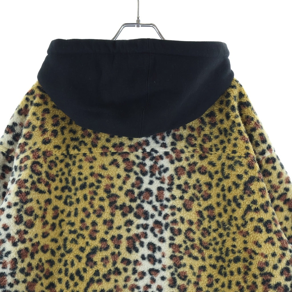 SUPREME(シュプリーム) 23AW Fleece Zip Up Hooded Shirt Leopard ボアジャケット レオパード イエロー