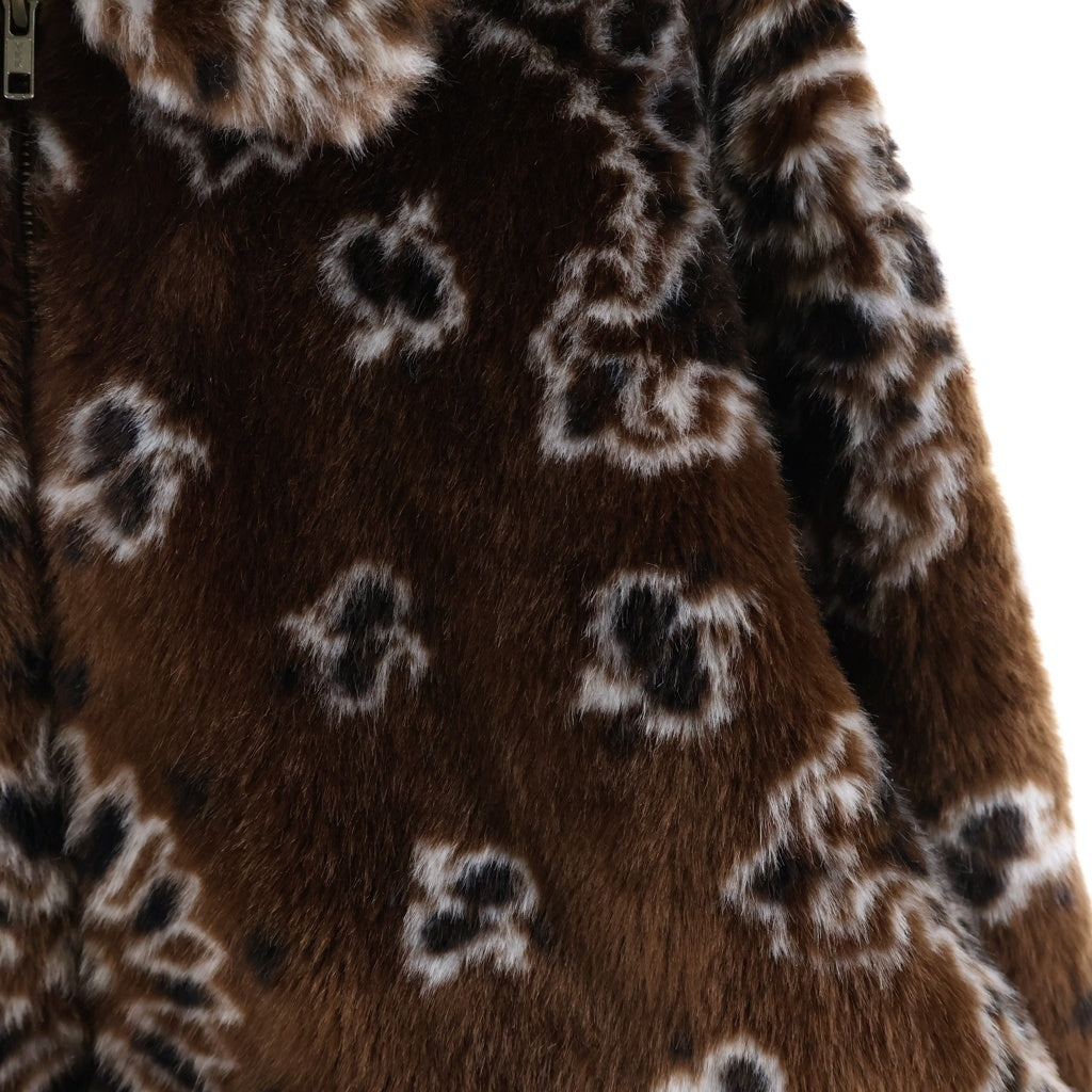 SUPREME(シュプリーム) 21SS Bandana Faux Fur Bomber Jacket ペイズリー ファージャケット ブラウン