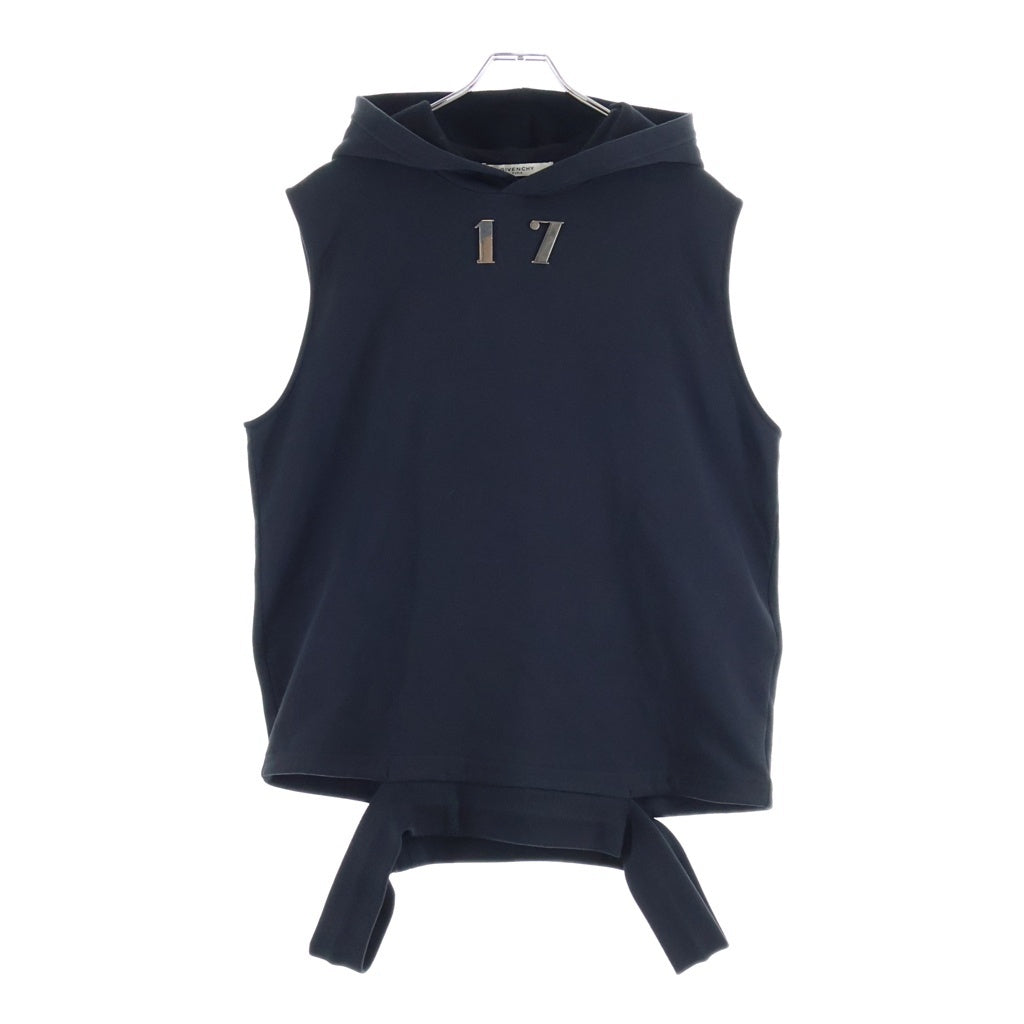 GIVENCHY(ジバンシィ) 15SS 17プレートロゴ ノースリーブ スウェットパーカー ブラック 15S 7212 653