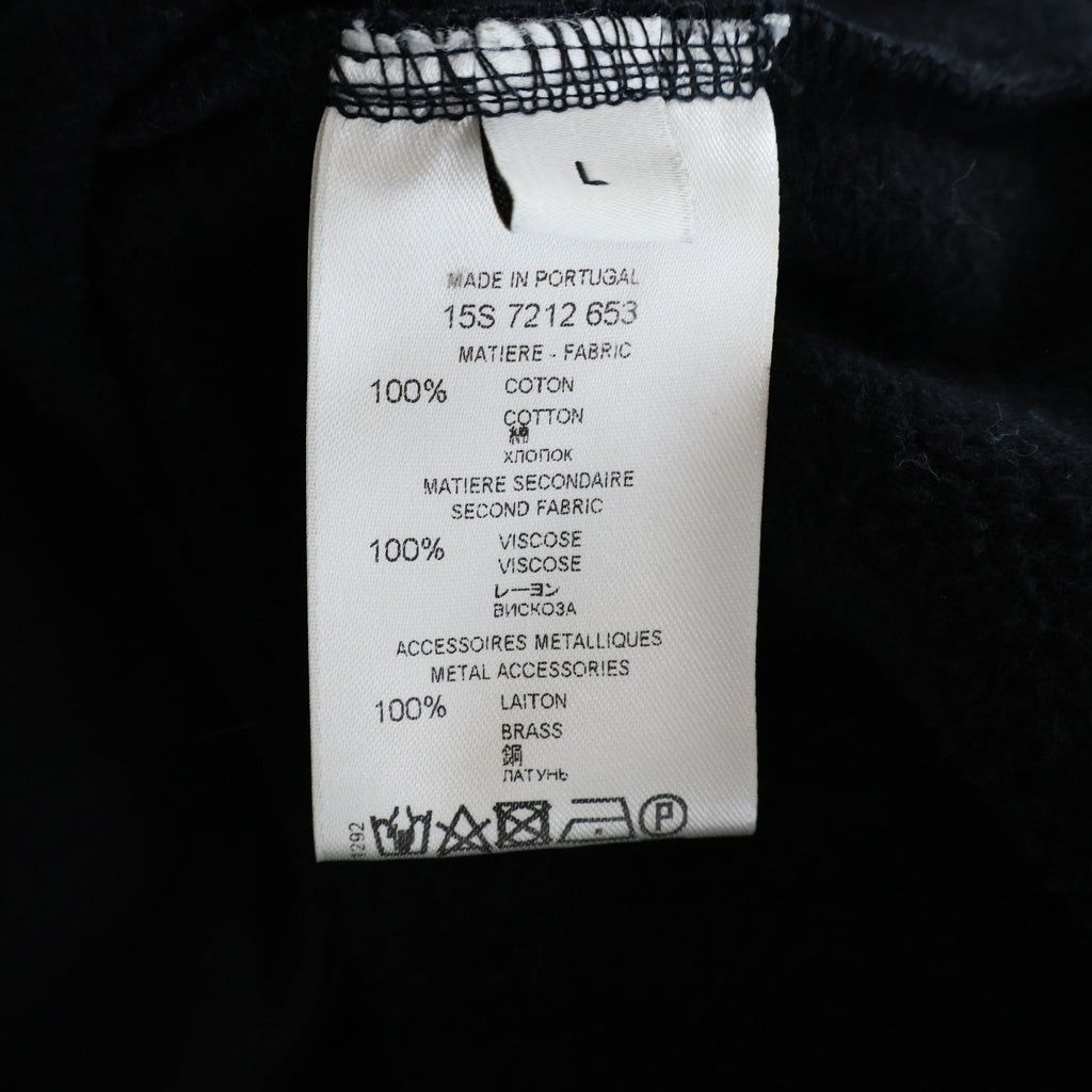 GIVENCHY(ジバンシィ) 15SS 17プレートロゴ ノースリーブ スウェットパーカー ブラック 15S 7212 653
