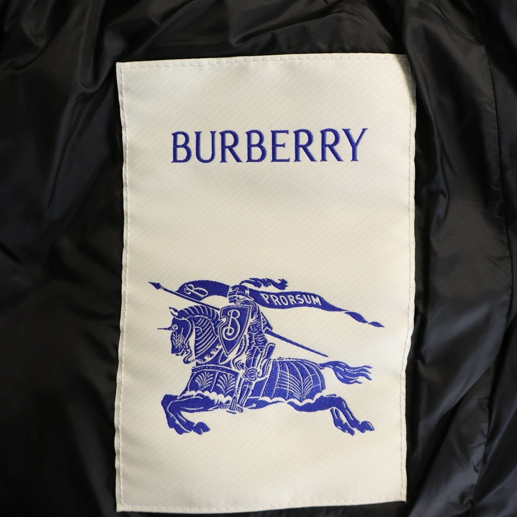 BURBERRY(バーバリー) チェックステッチ ナイロン デボンサイド ジップアップダウンベスト レディース ブラック 81213691