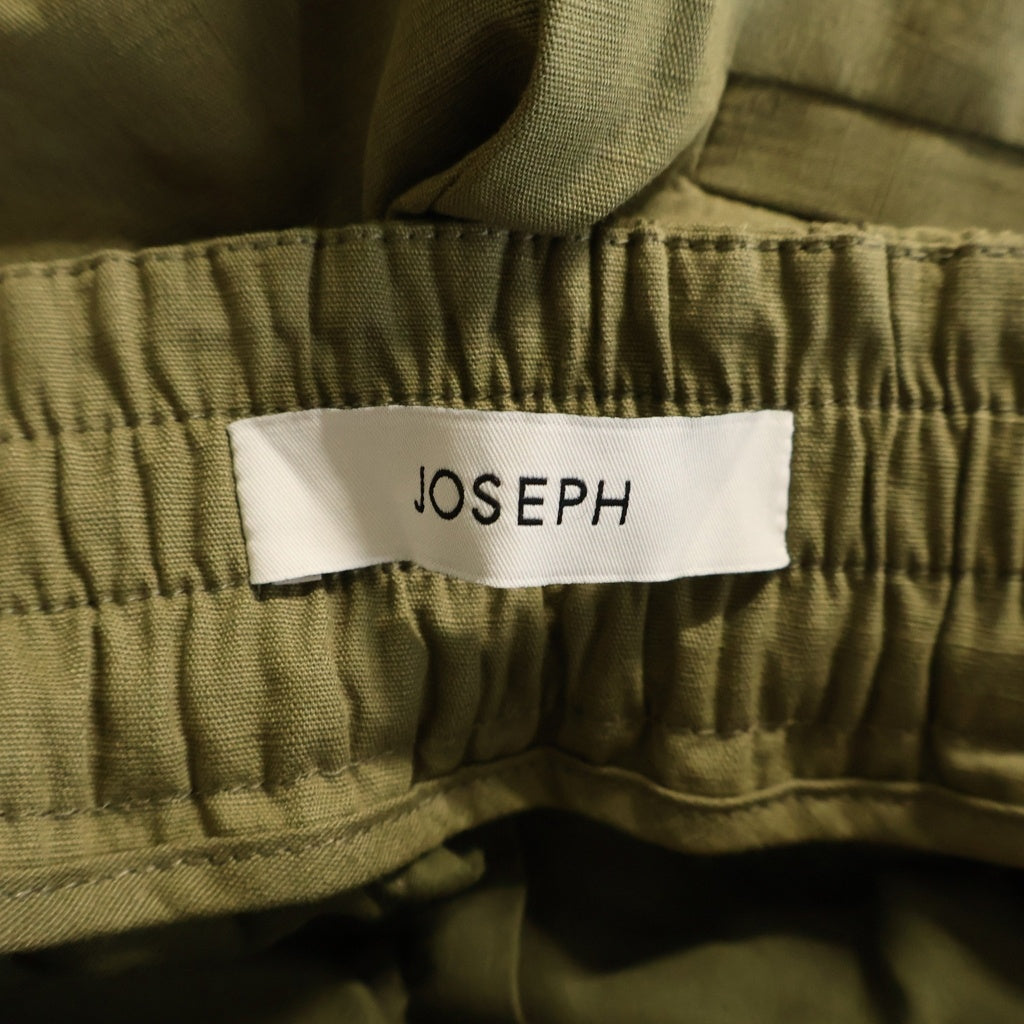 JOSEPH(ジョセフ) ライトコットン バレルレッグトラウザーズ ジップフライパンツ レディース カーキ JF009866