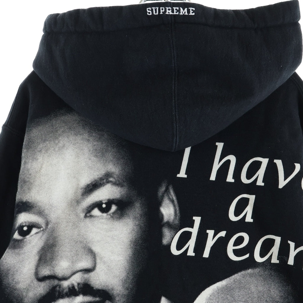 SUPREME(シュプリーム) 18SS MLK Hooded Sweatshirt 両面プリント 長袖プルオーバーパーカー ブラック