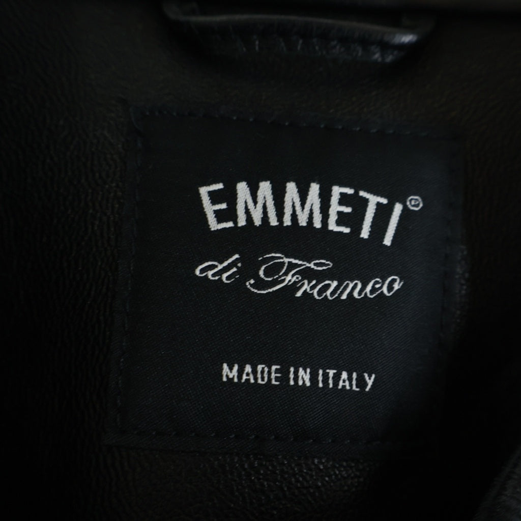 EMMETI(エンメティ) 干場義雅モデル ラムスキン シングルライダースジャケット ブラック